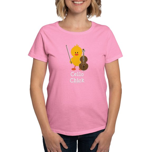 CafePress - 2 Cellochickdkt T Shirt - Women's Traditional Fit Dark T-Shirt