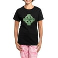 thumbnail image 1 of CafePress - 2 Celtic Cross Equal Arms Women's Dark Pajamas - Women's Short Sleeve Print T-Shirt and Pants Dark Cotton Pajama Set, 1 of 7