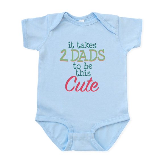 CafePress - 2 Dads To Be This Cute Infant Bodysuit - Baby Light Bodysuit, Size Newborn - 24 Months