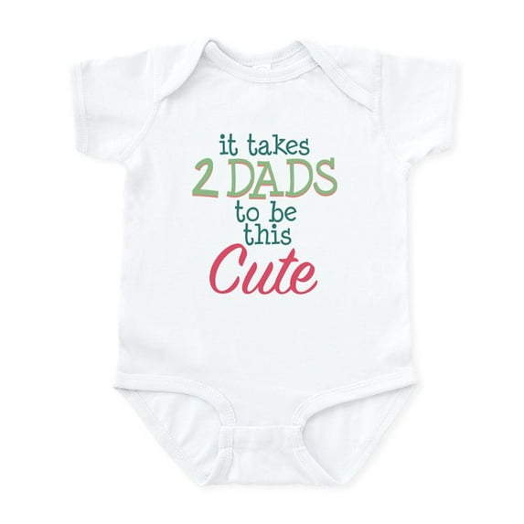 CafePress - 2 Dads To Be This Cute Infant Bodysuit - Baby Light Bodysuit, Size Newborn - 24 Months