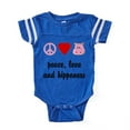 thumbnail image 1 of CafePress - 2 FIN Peace Love Hipponess NEW Baby Football Bodys - Cute Infant Baby Football Bodysuit, 1 of 3