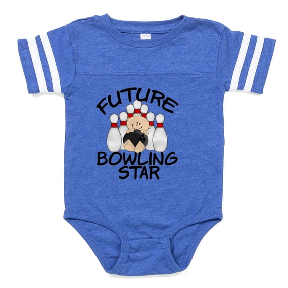 CafePress - 2 Future Bowling - Cute Infant Baby Football Bodysuit