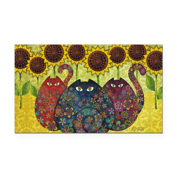 CafePress - 2 Gatos - Rectangle Car Magnet