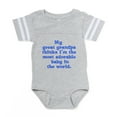 thumbnail image 1 of CafePress - 2 Great_Grandpa - Cute Infant Baby Football Bodysuit, 1 of 3
