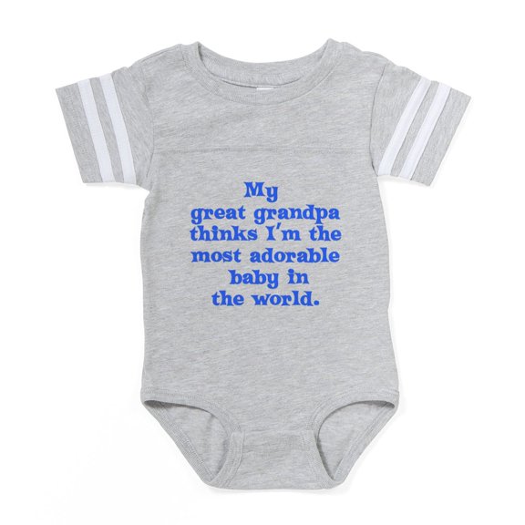 CafePress - 2 Great_Grandpa - Cute Infant Baby Football Bodysuit