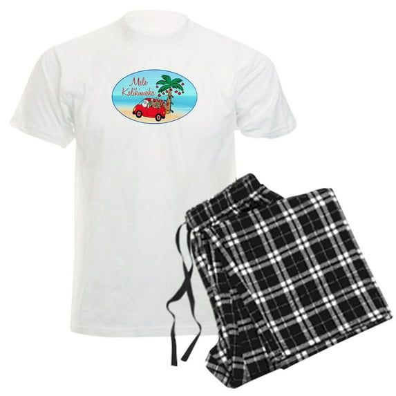 CafePress - 2 Hawaiian Xmas Tee 2 Pajamas - Men's Light Loose Fit Cotton Pajama Set