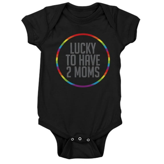 CafePress - 2 Moms - Cute Infant Bodysuit Baby Romper