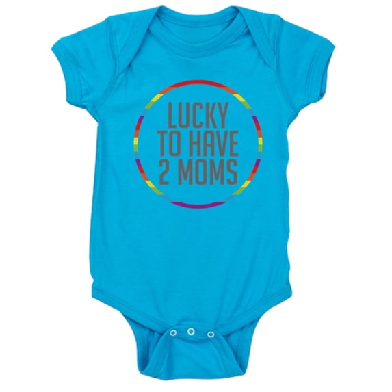 CafePress - 2 Moms - Cute Infant Bodysuit Baby Romper
