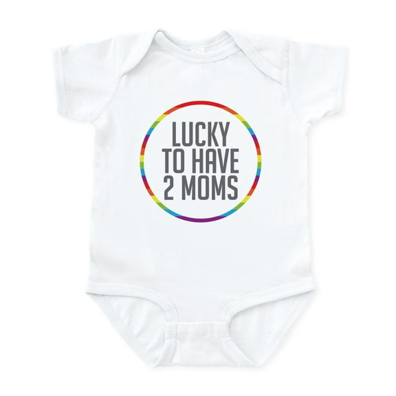 CafePress - 2 Moms Infant Bodysuit - Baby Light Bodysuit, Size Newborn - 24 Months