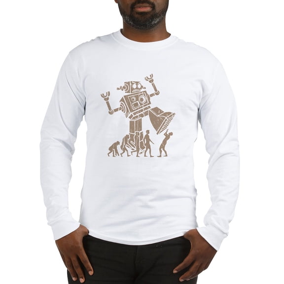 CafePress - 2 Robotv2 Long Sleeve T Shirt - Unisex Cotton Long Sleeve T-Shirt