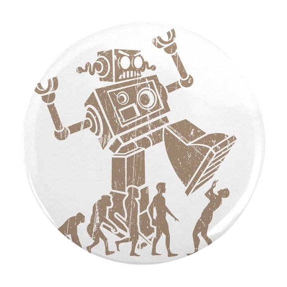 CafePress - 2 Robotv2 Magnet - 2.25" Round Magnet, Refrigerator Magnet, Button Magnet Style