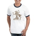 thumbnail image 1 of CafePress - 2 Robotv2 T Shirt - 100% Cotton Ringed T-Shirt, 1 of 4