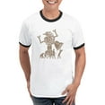 thumbnail image 1 of CafePress - 2 Robotv2 T Shirt - 100% Cotton Ringed T-Shirt, 1 of 4
