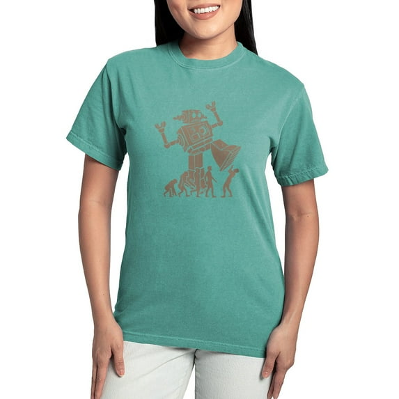 CafePress - 2 Robotv2 T Shirt - Womens Comfort Colors® Shirt