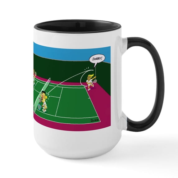 CafePress - 2 Sorry Ceramic Mug - 15 oz Ceramic Large White Novelty Mug