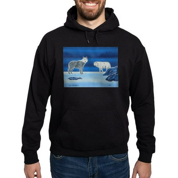 CafePress - 2 Wolves Hoodie - Pullover Hoodie, Classic, Comfortable Hooded Sweatshirt