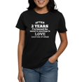thumbnail image 1 of CafePress - 2 Years Of Love And Wine T Shirt - Women's Traditional Fit Dark T-Shirt, 1 of 4