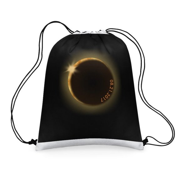 CafePress - 2017 Total Solar Eclipse - Colorful 16"x20" Drawstring Bag