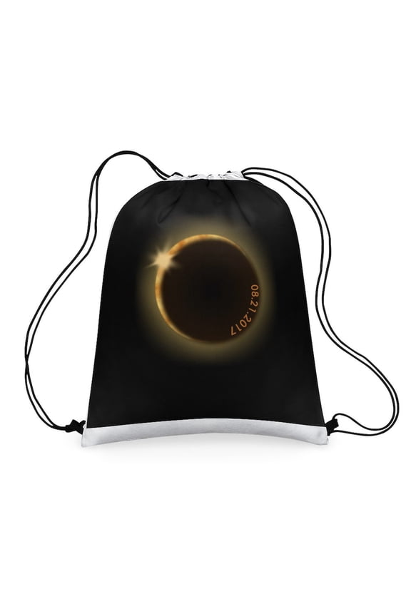 - 2017 Total Solar Eclipse - Colorful 16"x20" Drawstring Bag