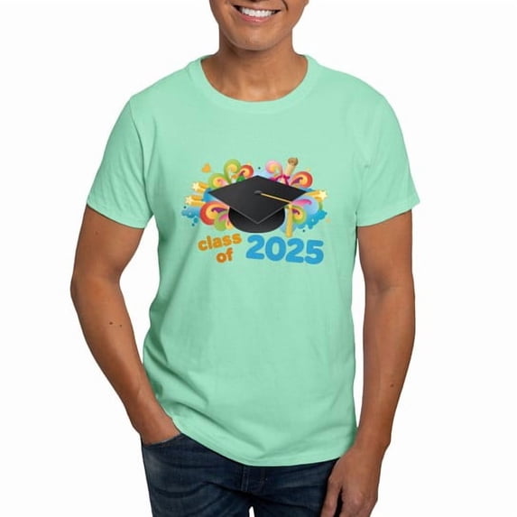 CafePress - 2025 Graduation Light T Shirt - Men's Classic Cotton T-Shirts