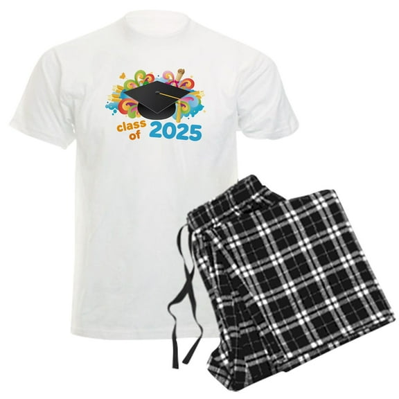 CafePress - 2025 Graduation Men's Light Pajamas - Men's Light Loose Fit Cotton Pajama Set