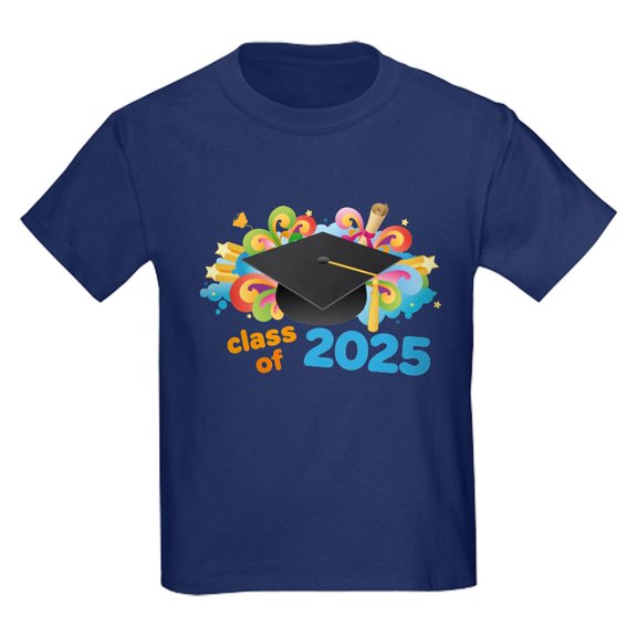 CafePress - 2025 Graduation T Shirt - Dark T-Shirt Kids XS-XL