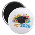 thumbnail image 1 of CafePress - 2026 Graduation Magnet - 2.25" Round Magnet, Refrigerator Magnet, Button Magnet Style, 1 of 3