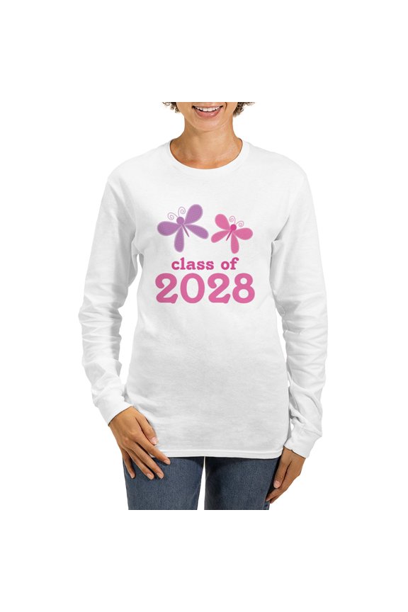 - 2028 Girls Graduation Women's Long Sleeve T Shirt - Women's Long Sleeve Graphic Casual T-Shirt