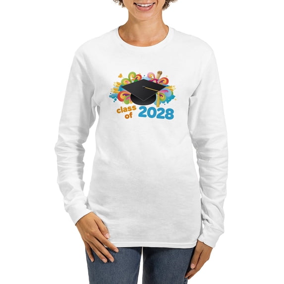 CafePress - 2028 Graduation Women's Long Sleeve T Shirt - Women's Long Sleeve Graphic Casual T-Shirt