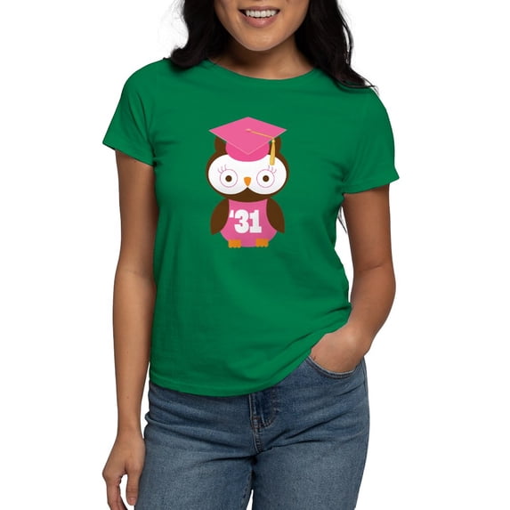 CafePress - 2031 Owl Graduate Class T Shirt - Women's Traditional Fit Dark T-Shirt
