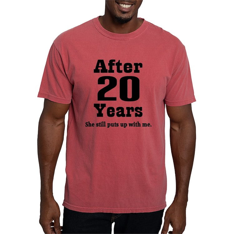 CafePress - 20Th Anniversary Funny Quote T Shirt - Mens Comfort Colors Shirt  