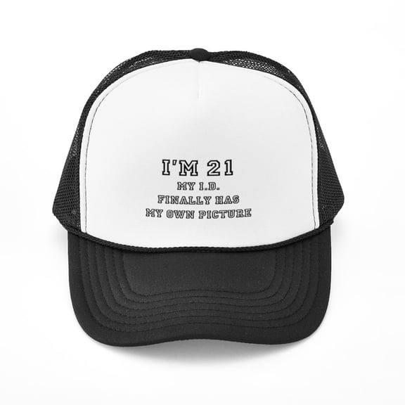 CafePress - 21St Birthday - Adjustable Unisex Printed Trucker Hat with Mesh Back