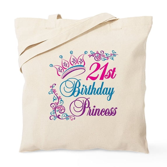 CafePress - 21St Birthday Princess Tote Bag - Unisex Canvas Tote Bag, Beige, 1-Piece