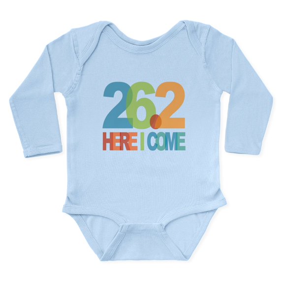 CafePress - 26.2 Here I Come Body Suit - Long Sleeve Cotton Baby Bodysuit