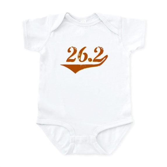 CafePress - 26.2 Retro Infant Bodysuit - Baby Light Bodysuit, Size Newborn - 24 Months