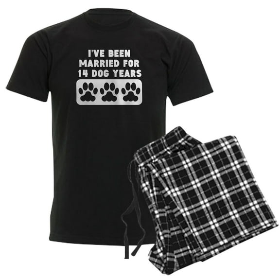 CafePress - 2Nd Anniversary Dog Years Pajamas - Men's Dark Loose Fit Cotton Pajama Set