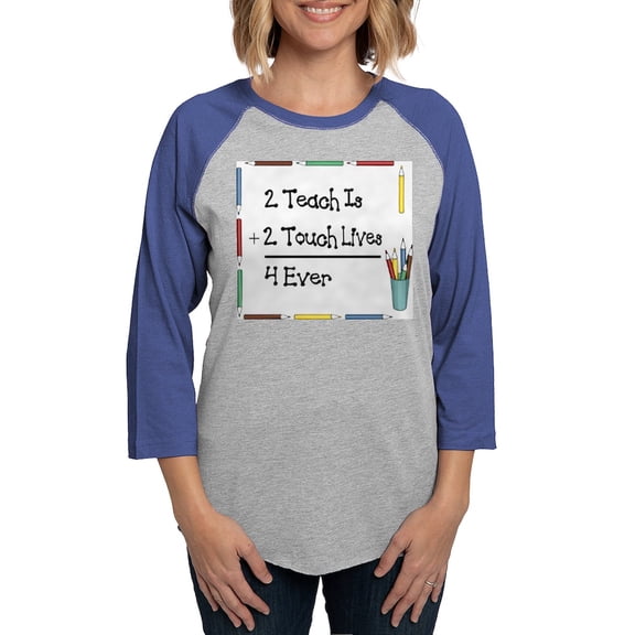 CafePress - 2Teach Women's Baseball T Shirt - Womens Baseball Tee