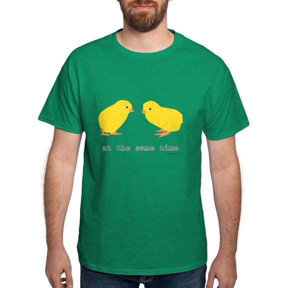 CafePress - 3 2Chickatthesametime T Shirt - Men's Classic Graphic Cotton T-Shirt