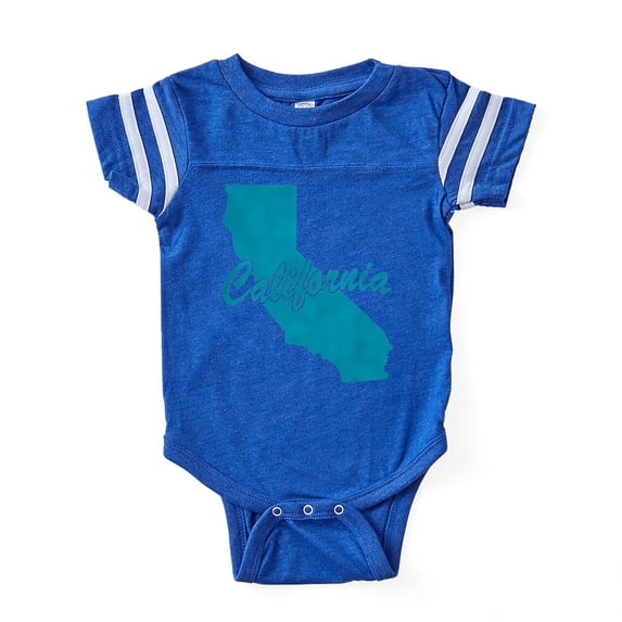 CafePress - 3 California - Cute Infant Baby Football Bodysuit