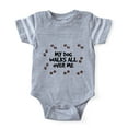 thumbnail image 1 of CafePress - 3 FIN Dog Walks All Over Me - Cute Infant Baby Football Bodysuit, 1 of 3