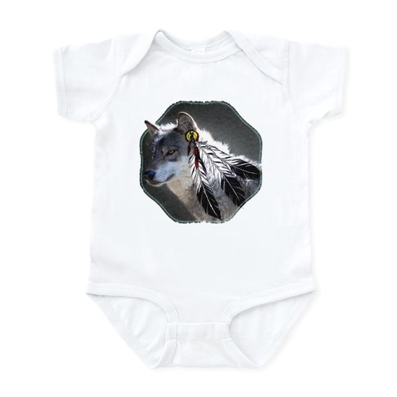 CafePress - 3 Feathers Wolf Infant Bodysuit - Baby Light Bodysuit, Size Newborn - 24 Months