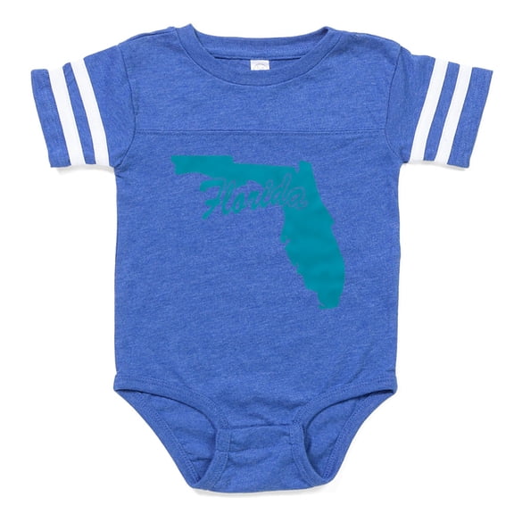 CafePress - 3 Florida - Cute Infant Baby Football Bodysuit