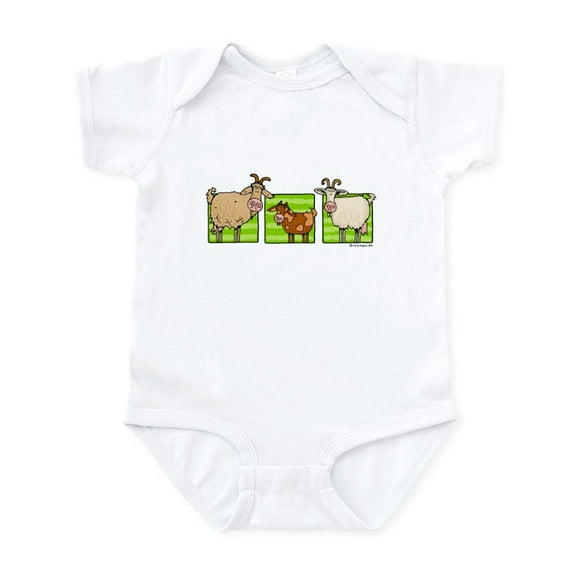 CafePress - 3 Goats Infant Bodysuit - Baby Light Bodysuit, Size Newborn - 24 Months