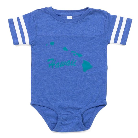 CafePress - 3 Hawaii - Cute Infant Baby Football Bodysuit
