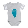 thumbnail image 1 of CafePress - 3 Illinois - Cute Infant Baby Football Bodysuit, 1 of 3