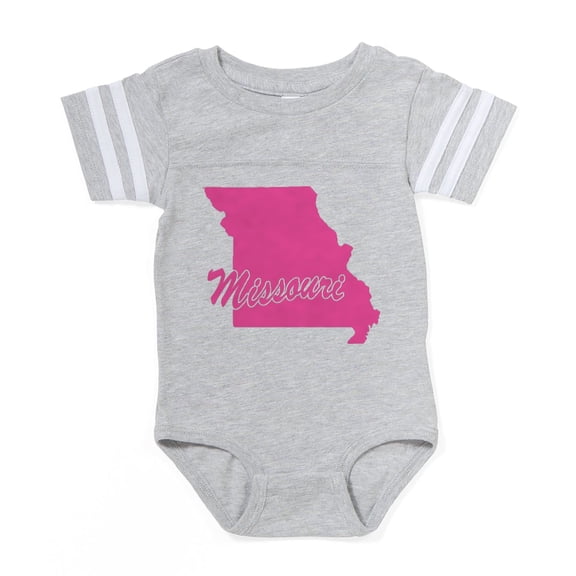 CafePress - 3 Missouri - Cute Infant Baby Football Bodysuit