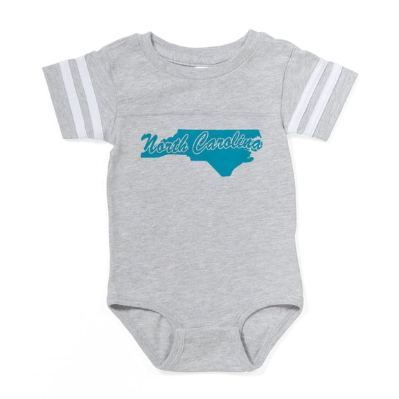 CafePress - 3 N Carolina - Cute Infant Baby Football Bodysuit