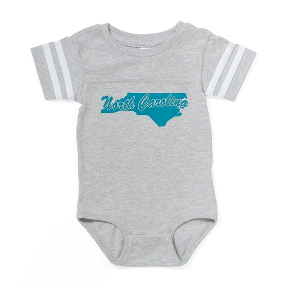 CafePress - 3 N Carolina - Cute Infant Baby Football Bodysuit