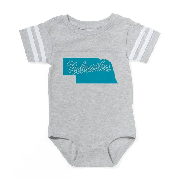 CafePress - 3 Nebraska - Cute Infant Baby Football Bodysuit