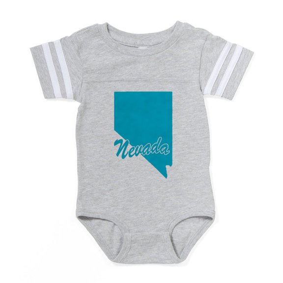 CafePress - 3 Nevada - Cute Infant Baby Football Bodysuit